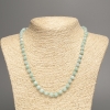 Natural Larimar Necklace with smooth beads, 6.5 mm diameter, 51 cm long