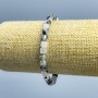 Rutilated Quartz Bracelet with Faceted Cube Beads