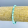 Amazonite Bracelet – Natural Stone, Faceted Cube Beads, Diameter 4.5×4.5 mm, Length 18 cm (Stretch)