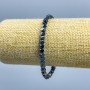 Hematite Polygonal Bracelet, 4x4 mm Diameter Beads, 18 cm Length (Stretch)