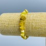 Yellow Agate Bracelet with Galtivka Beads, diameter 8x11–6x8 mm, length 18 cm (stretch)