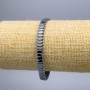 Hematite Rectangle Bracelet, 3×6×2 mm, length 18 cm (stretch)