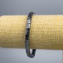 Hematite Zigzag Bracelet, bead diameter 4×6 mm ±, length 18 cm (stretch)