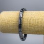 Hematite Disc Bracelet, 8x2 mm, 18 cm length (stretch)