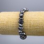 Hematite Faceted Bracelet, diameter 8x6-16x6 mm, length 18 cm (stretch)