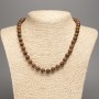 Wooden Jasper Smooth Bead Necklace, Diameter 8.5 mm, Length 48 cm