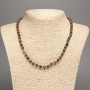 Necklace Leopard Jasper (imit. acrylic) smooth bead, diameter 6 mm, length 48 cm