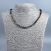 Smoky Quartz Necklace with Faceted Beads, 6 mm diameter, 48 cm length