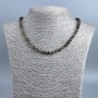 Smoky Quartz Necklace with Faceted Beads, 6 mm diameter, 48 cm length