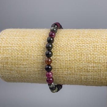 Tourmaline Bracelet (Imitation) Smooth Bead, 6 mm Diameter, 18 cm Stretch