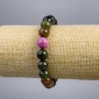 Tourmaline Bracelet (Imitation) Smooth Beads, 10 mm Diameter, 18 cm Length, Stretch