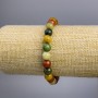 Bracelet 'Jasper' multicolored (imitation) smooth beads, diameter about 8 mm, length 18 cm, stretch