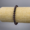 Pyrope Garnet Bracelet with brownish smooth beads, 6 mm diameter, 18 cm stretch