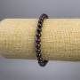 Pyrope Garnet Bracelet with brownish smooth beads, 6 mm diameter, 18 cm stretch