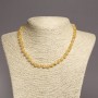 Citrine Necklace with Smooth Bead, 6 mm Diameter, 45 cm Length+