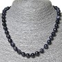 Aventurine Beads (Synthetic) Blue Sand Night of Cairo, 9mm Faceted Bead, 45 cm Length