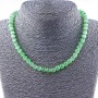 Cat's eye bead necklace, green, 8mm, 40 cm