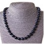 Aventurine Beads (Synthetic) Blue Cairo Night Sand, Smooth 8mm Beads, Length approx. 45 cm