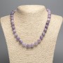 Lepidolite Necklace (imitation acrylic) Smooth bead, diameter 10.5 mm, length 50 cm+