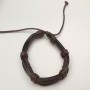 Bracelet 'Trailblazer' brown eco-leather on toggle