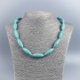 Necklace Green Turquoise (Pressed) Bicone, diameter 10x29mm+-, length 52cm+-