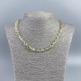 Natural citrine gemstone necklace with faceted beads, 7x10 mm diameter, 50 cm long