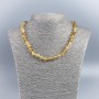 Citrine natural stone necklace with a faceted bead, 8.5 mm diameter, 48 cm length