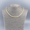 Necklace-choker made of light lemon-colored mother-of-pearl