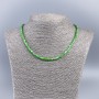 Natural Mother-of-Pearl Choker Necklace (tone) Green Smooth Rondelle, 4x2 mm Diameter, 48 cm Length