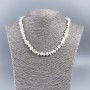 Natural Mother-of-Pearl Necklace (tone ) white chips, diameter 8-10 mm, length 50 cm