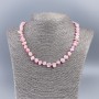 Natural Mother-of-Pearl Necklace (tone) Pink chips, Diameter 8–10 mm, Length 50 cm