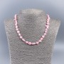 Natural mother-of-pearl necklace (pink nugget tone), 8 mm diameter, length 50 cm