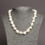 Faceted natural mother-of-pearl necklace, diameter 20x15 mm, length 45 cm+