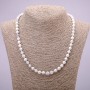 Natural Howlite Necklace with Smooth Beads, 6mm Diameter, 48cm Length