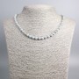 Aquamarine necklace with faceted beads, diameter 5.5 mm, length 48 cm