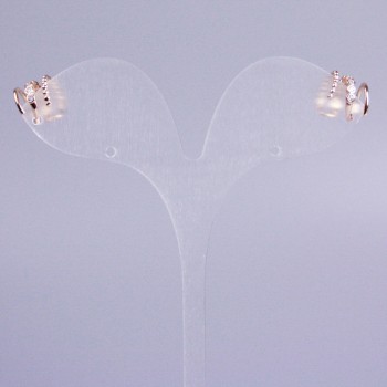 Triple Kaf Xuping 18K Gold Plating White Crystals 10x8mm +