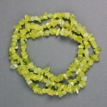 Yellow Jadeite Chip Beads on Thread, 10x4 mm, 82 cm length