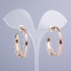 Xuping Hoop Earrings with Pattern, 18K Gold Plating