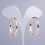 Xuping Hoop Earrings with Pattern, 18K Gold Plating