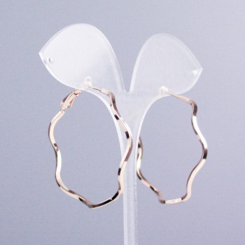 Xuping Hoop Earrings with 18K Gold Plating, 2mm Thick, 40mm Diameter