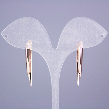 Discount! Xuping Earrings 18K Gold Plating with White Crystals, length 33mm+