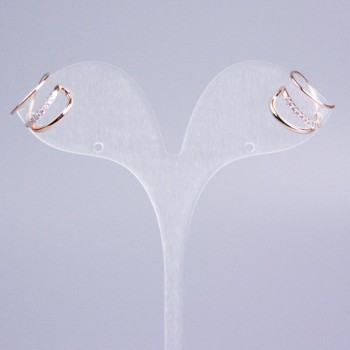 Triple Kaf Xuping 18K Gold Plating with White Rhinestones 14x10 mm +