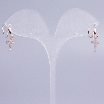 Kaf Xuping 18K Gold Plating with White Crystals Cross, Length 20mm +