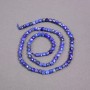 Lapis lazuli beads on a thread, natural gemstone, faceted cube, diameter 4x4 mm, length 40 cm