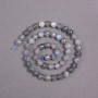 Labradorite Beads on Thread, Natural Stone, Faceted Round Beads, 8mm Diameter, 40cm Length