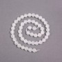 Beads on a thread - Rock crystal natural stone faceted bead, 8 mm diameter ±, length 39 cm ±