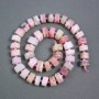 Beads on a Thread Pink Opal Rondelle, 12x7 mm diameter ± with seed beads, 2 mm diameter ±, length 39 cm ±