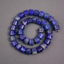 Lapis Lazuli Rondelle Beads on Thread, 12x8 mm diameter ±, with seed beads, 2 mm diameter ±, length 39 cm ±