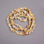 Yellow agate chip beads on beading thread, 8x7x4 mm, length 80 cm ±