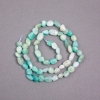 Larimar natural gemstone faceted beads on a string, diameter 6x8 mm ±, length 39 cm ±